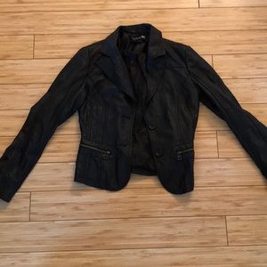 Black vegan leather jacket